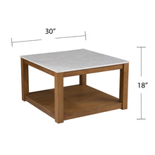 Natural And Natural Brown Solid Manufactured Wood Square Coffee Table 30