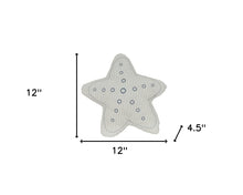 Set of Two White 3D Starfish Throw Pillows