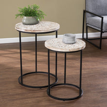 White Solid Wood And Iron Square End Tables Set Of Two 25