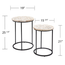 White Solid Wood And Iron Square End Tables Set Of Two 25