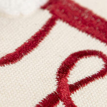 Ivory Red Cheeky Santa Sentiment Throw Pillow