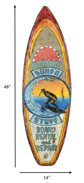 Vintage Surfshop Advertisement Surfboard Wall Décor
