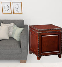 Brown Wood And Solid Wood Square End Table 24