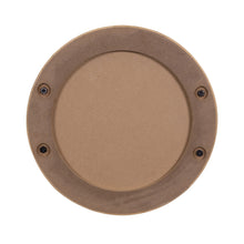 Modern Rustic Carved Chevron Round Tray with Handles