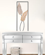 Two Piece Metal Leaves and Branch Wall Art