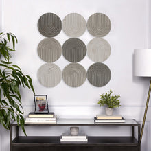 Neutral Textured Metal Plate Wall Décor