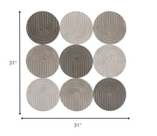 Neutral Textured Metal Plate Wall Décor