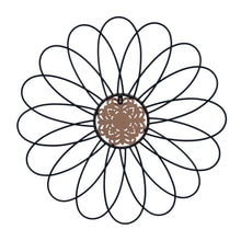 Carved Wood and Metal Flower Wall Décor