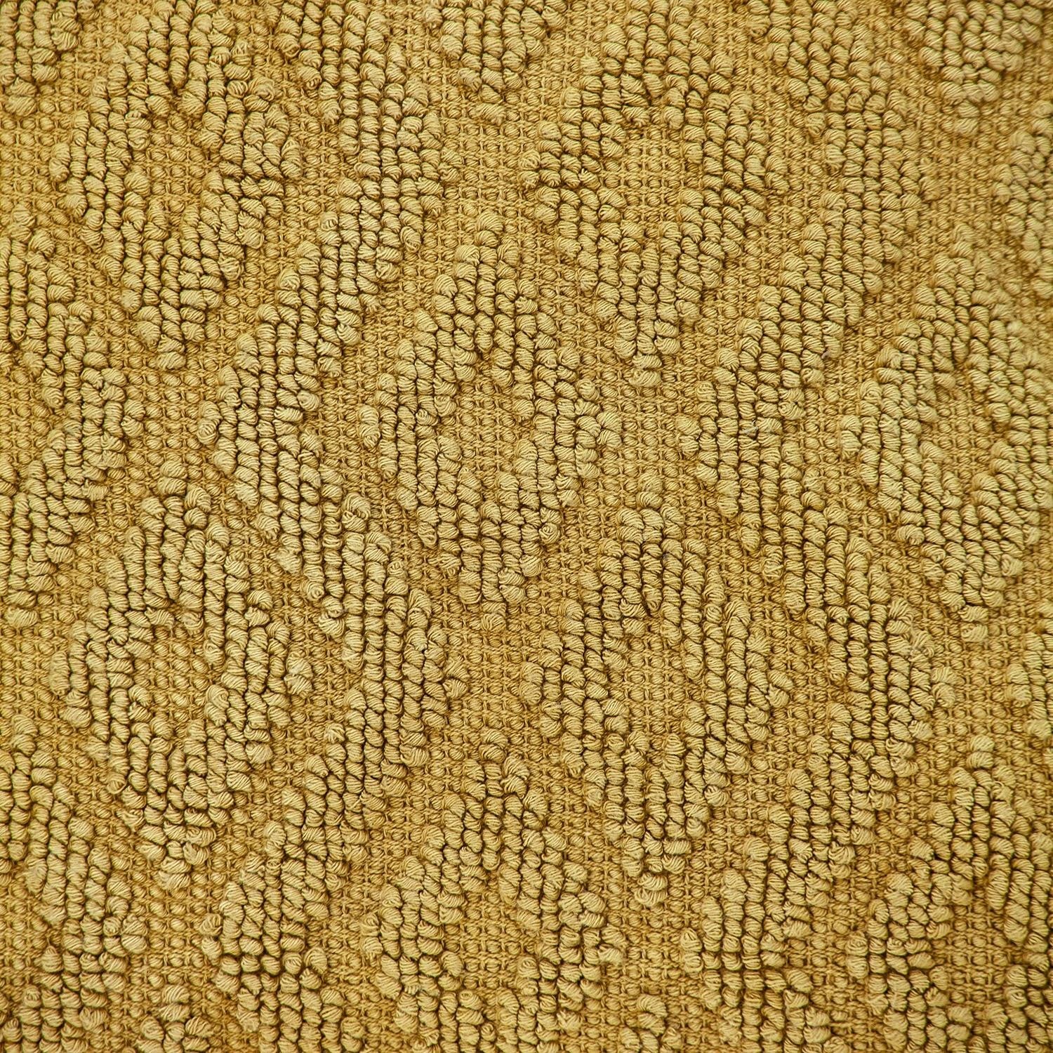 Jacquard Diamond Pattern Decorative Mustard Yellow Throw Pillow