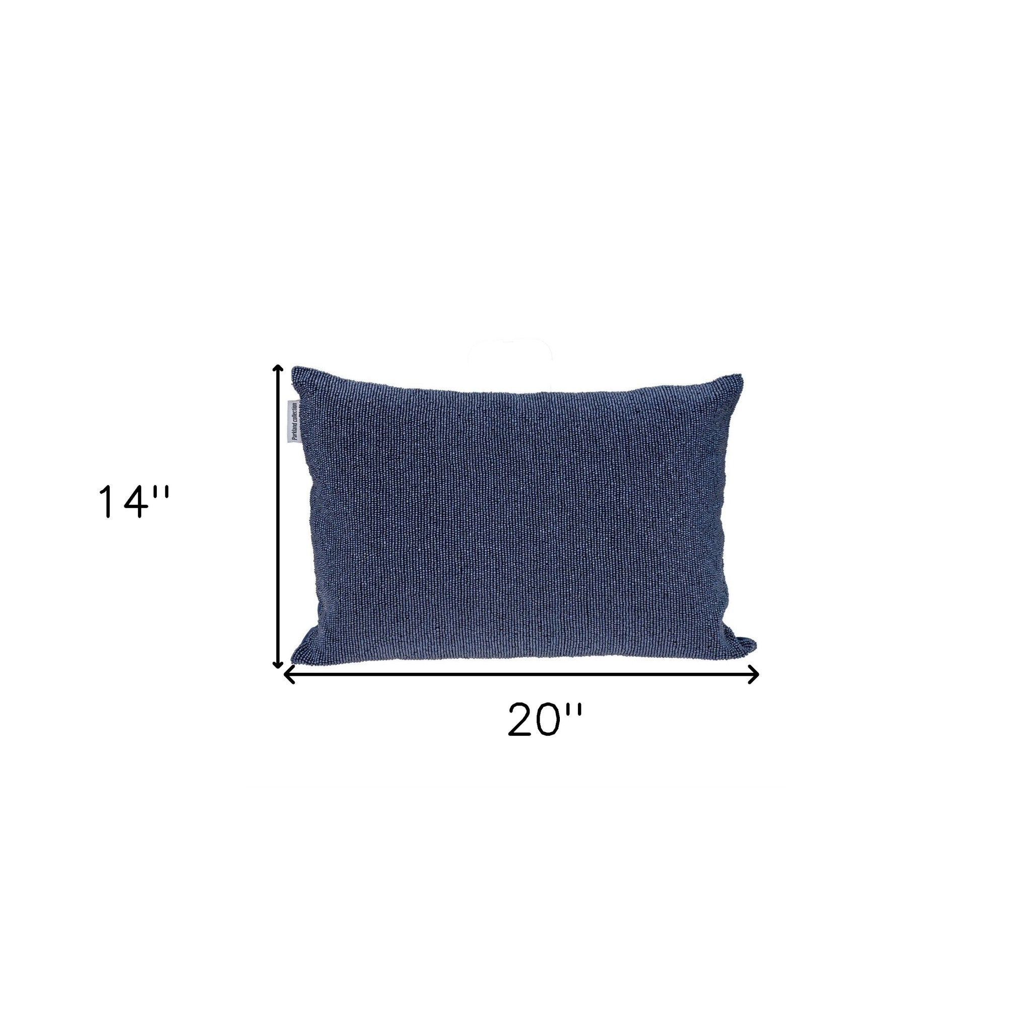 閃閃發光的藍色串珠豪華抱枕