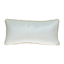 Reversible Ivory and Pink Lumbar Velvet Throw Pillow