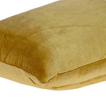 Quilted Yellow Velvet Lumbar Throw Pillow