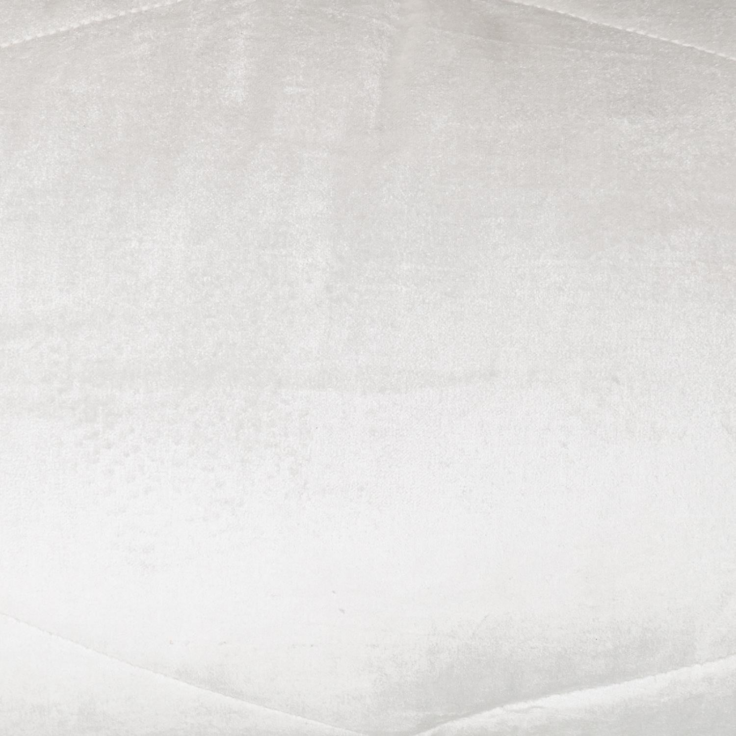 Cojín lumbar acolchado de terciopelo blanco