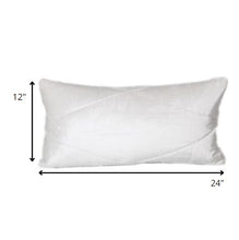 Cojín lumbar acolchado de terciopelo blanco