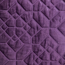 Purple Quilted Velvet Geo Decorative Throw Pillow