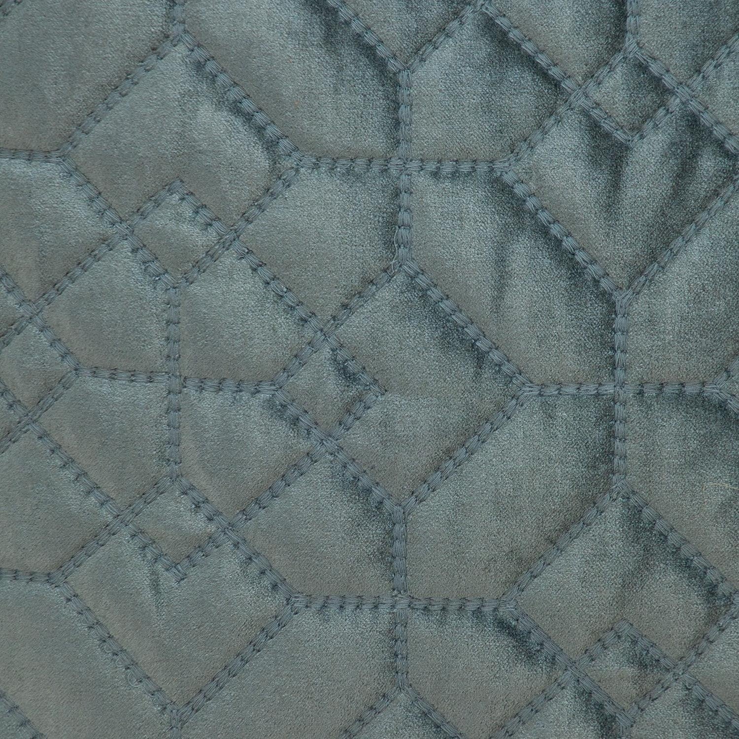 Charcoal Quilted Velvet Geo Decorative Throw Pillow