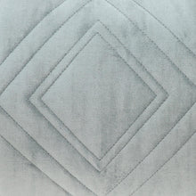 Gray Quilted Diamonds Velvet Solid Color Lumbar Pillow