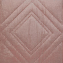 Pink Quilted Diamonds Velvet Solid Color Throw Pillow