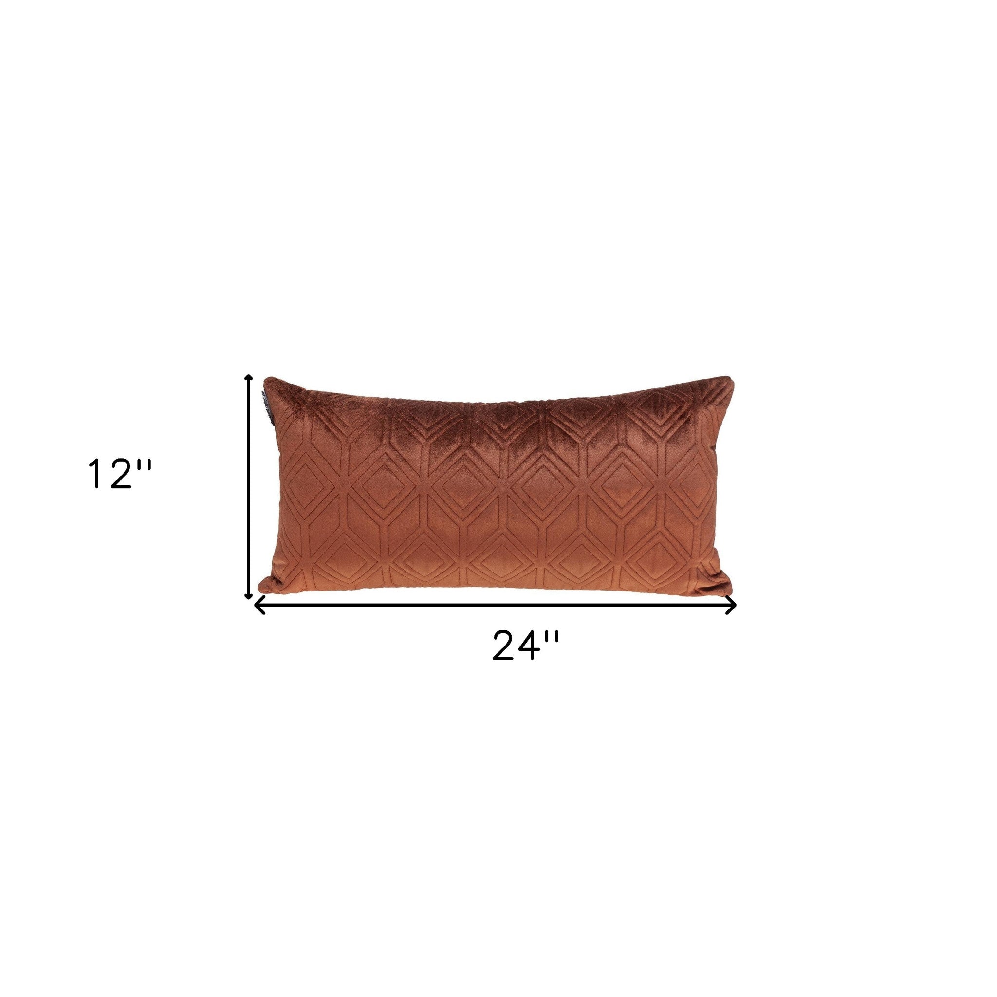 簇絨鑽石赤土天鵝絨腰枕