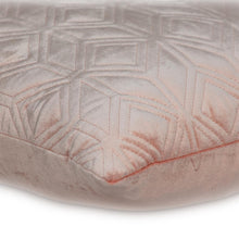 Cojín decorativo de terciopelo dorado rosa con diamantes insertados