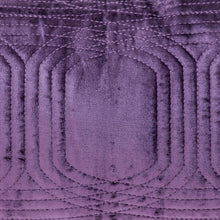Quilted Velvet Purple Lumbar Throw Pillow