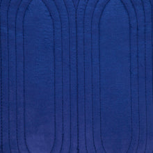 Quilted Velvet Blue  Square Throw Pillow