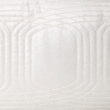 Quilted Velvet White Lumbar Throw Pillow