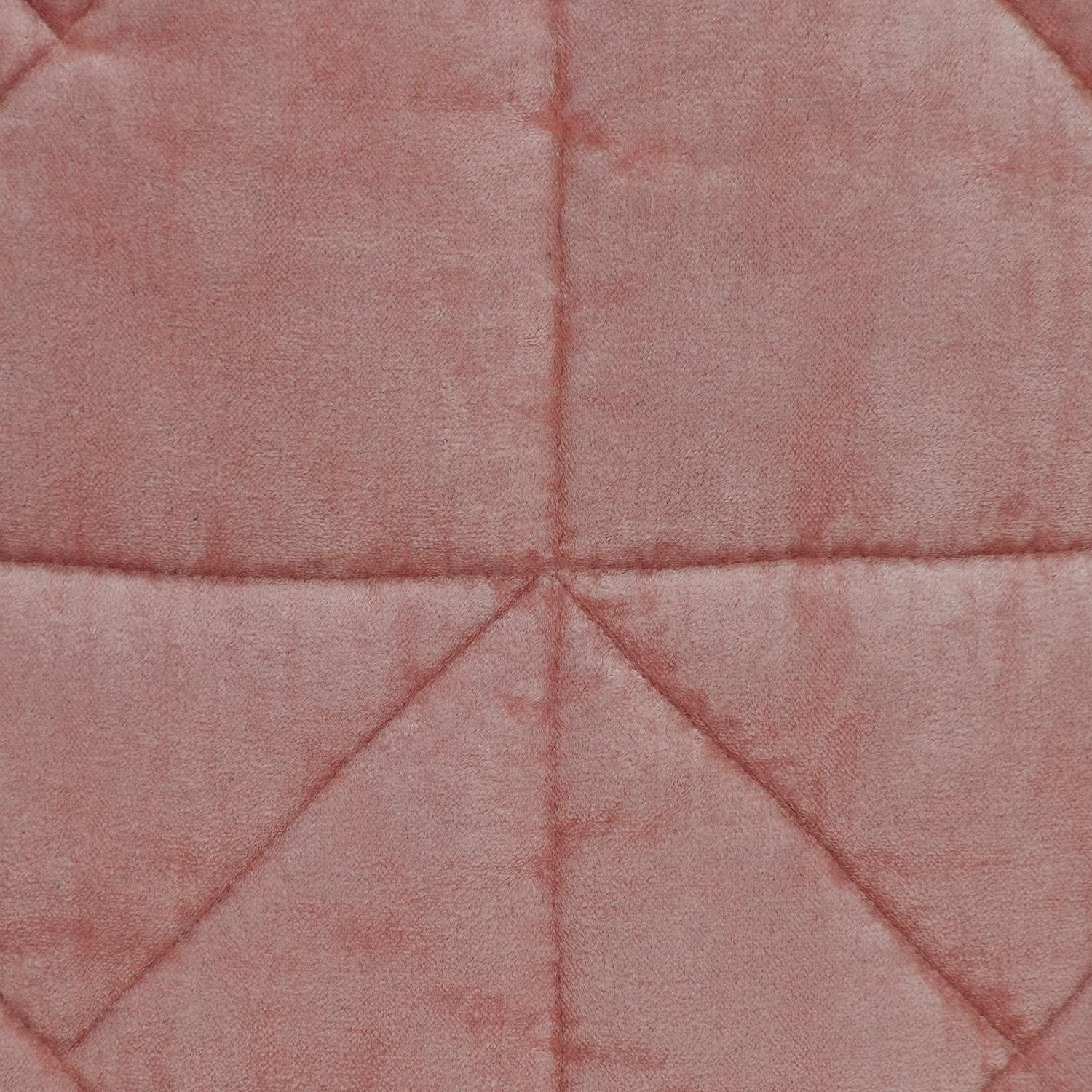 Cojín decorativo de terciopelo cosido con geo grueso rosa