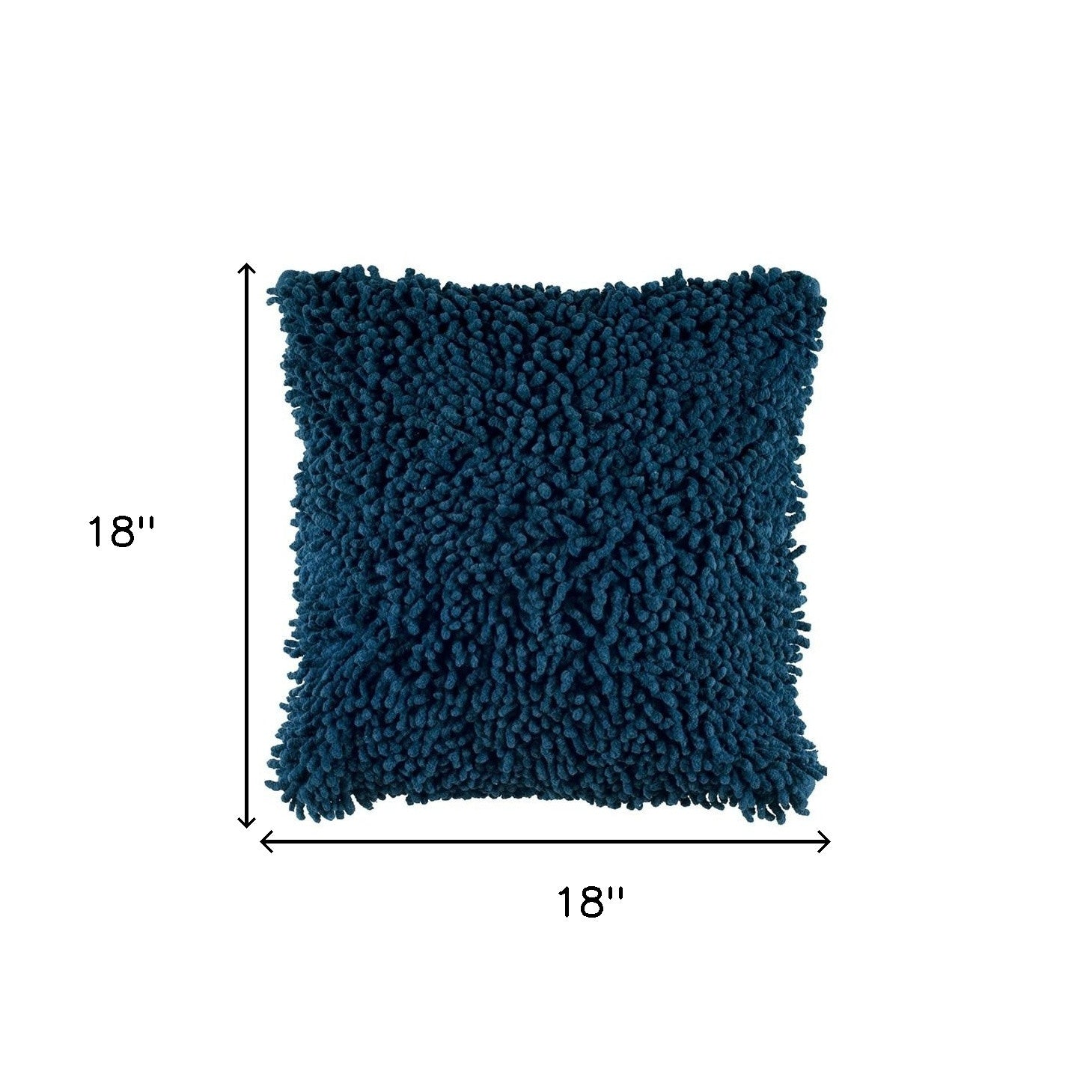 Blue Boho Textured Modern Down Throw Pillow