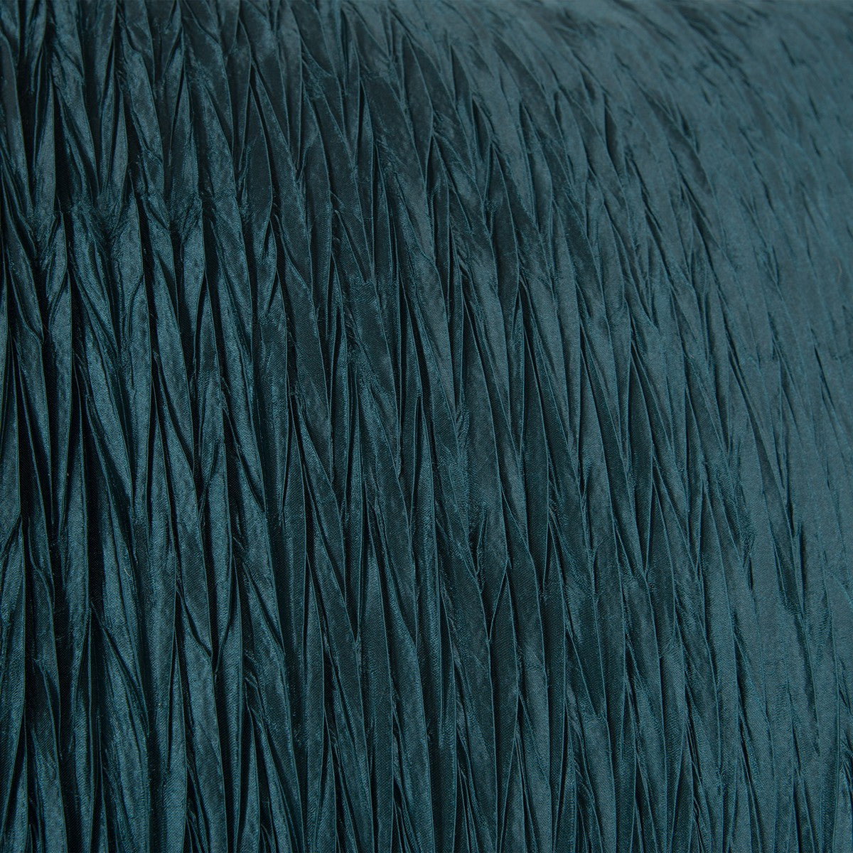 Dark Teal Blue Crinkle Down Filled Throw Pillow