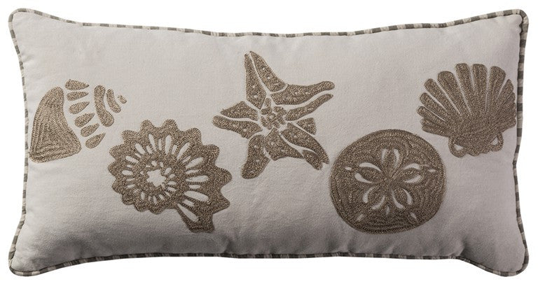 Khaki Ivory Decorative Lumbar Pillow