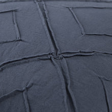 Indigo Pin Tuck Diamond Pattern Throw Pillow