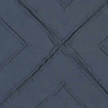 Indigo Pin Tuck Diamond Pattern Throw Pillow