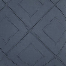 Indigo Pin Tuck Diamond Pattern Throw Pillow