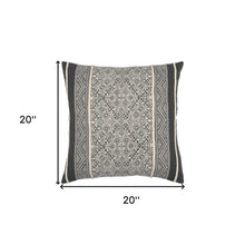 Black and Beige Tribal Pattern Throw Pillow
