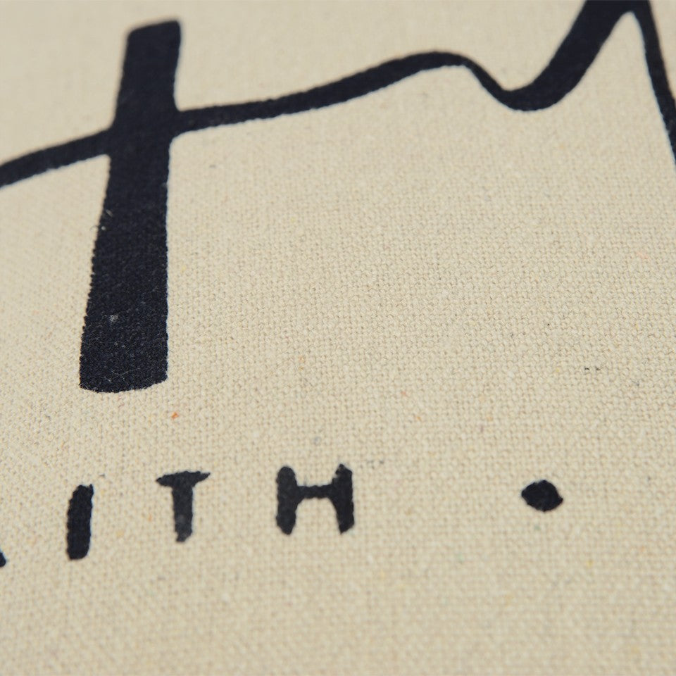 黑色灰褐色帆布標誌性符號抱枕