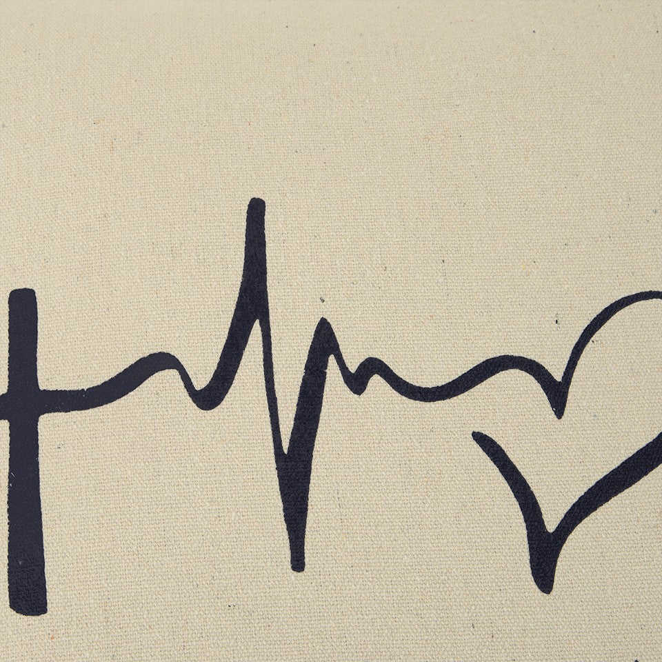 黑色灰褐色帆布標誌性符號抱枕