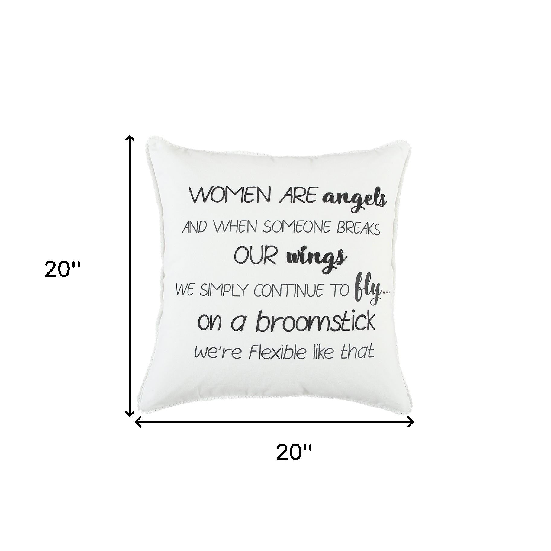 Black and White Women Are Angels Throw Pillow