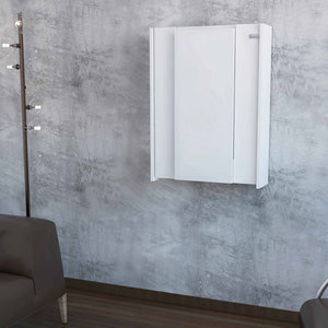 Modern White Retractable Desk or Bar Cabinet