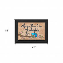 Always Kiss Me Good Night Black Print Wall Art