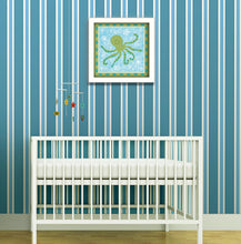 Aqua Blue Baby Squid White Framed Print Wall Art