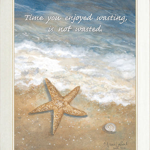 Time Wasted White Framed Print Wall Art