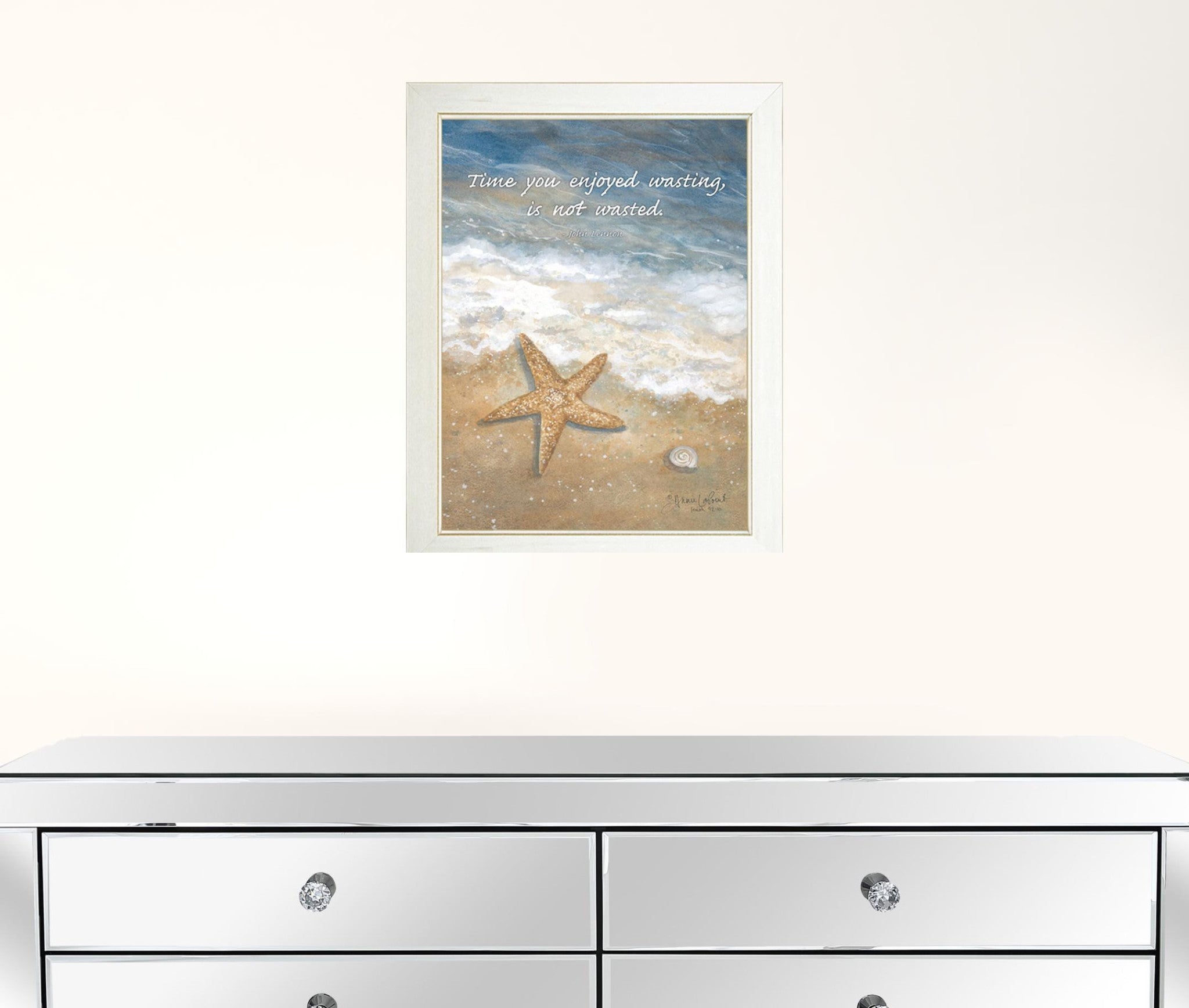 Time Wasted White Framed Print Wall Art