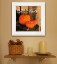 Give Thanks 1 White Framed Print Wall Art
