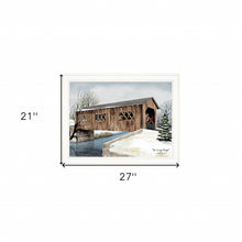 The Kissing Bridge 3 White Framed Print Wall Art