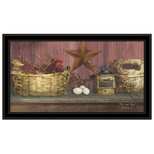 Rise and Shine Chicken and Eggs Black Framed Print Wall Art