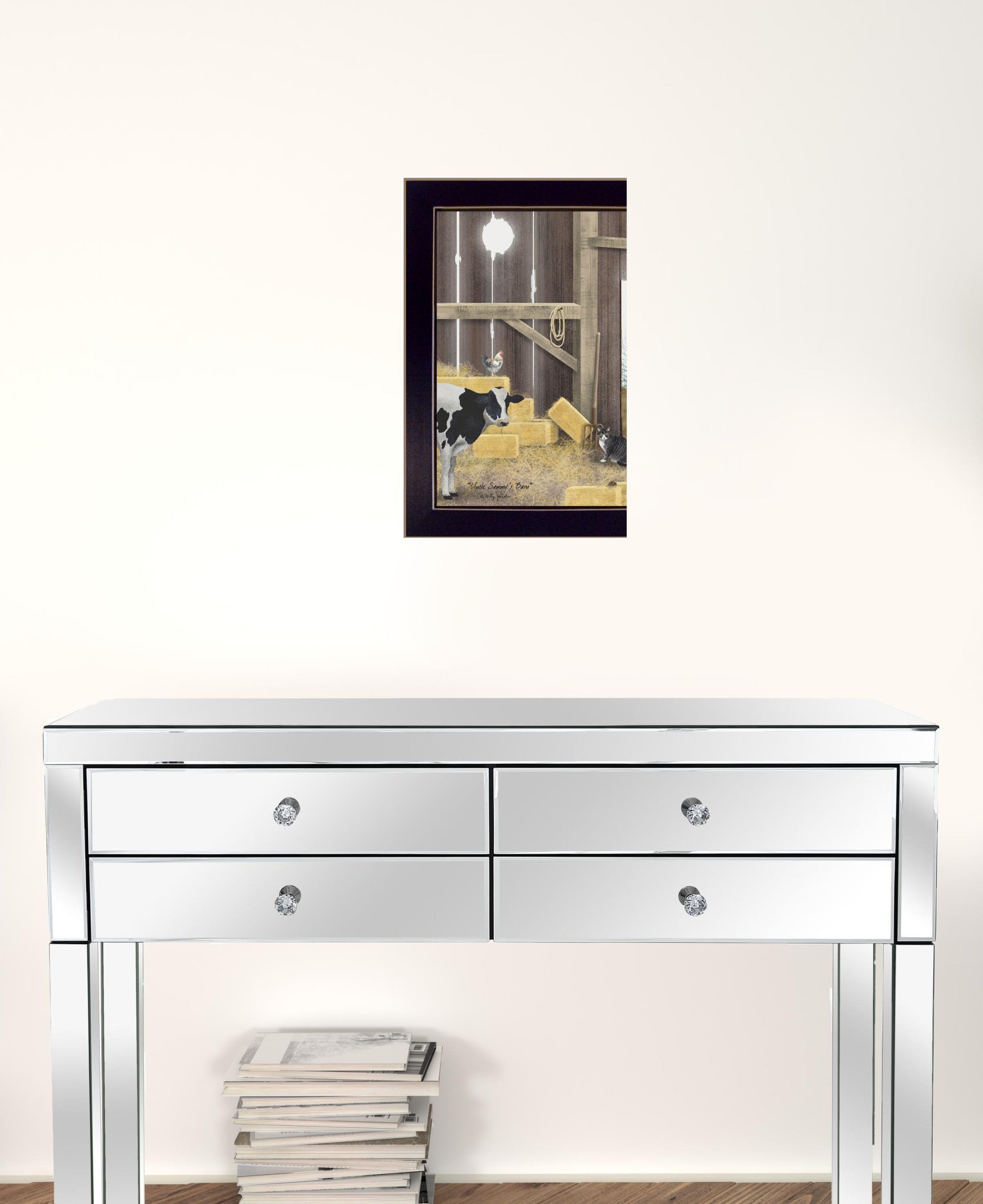 Uncle Sammys Barn Black Framed Print Wall Art