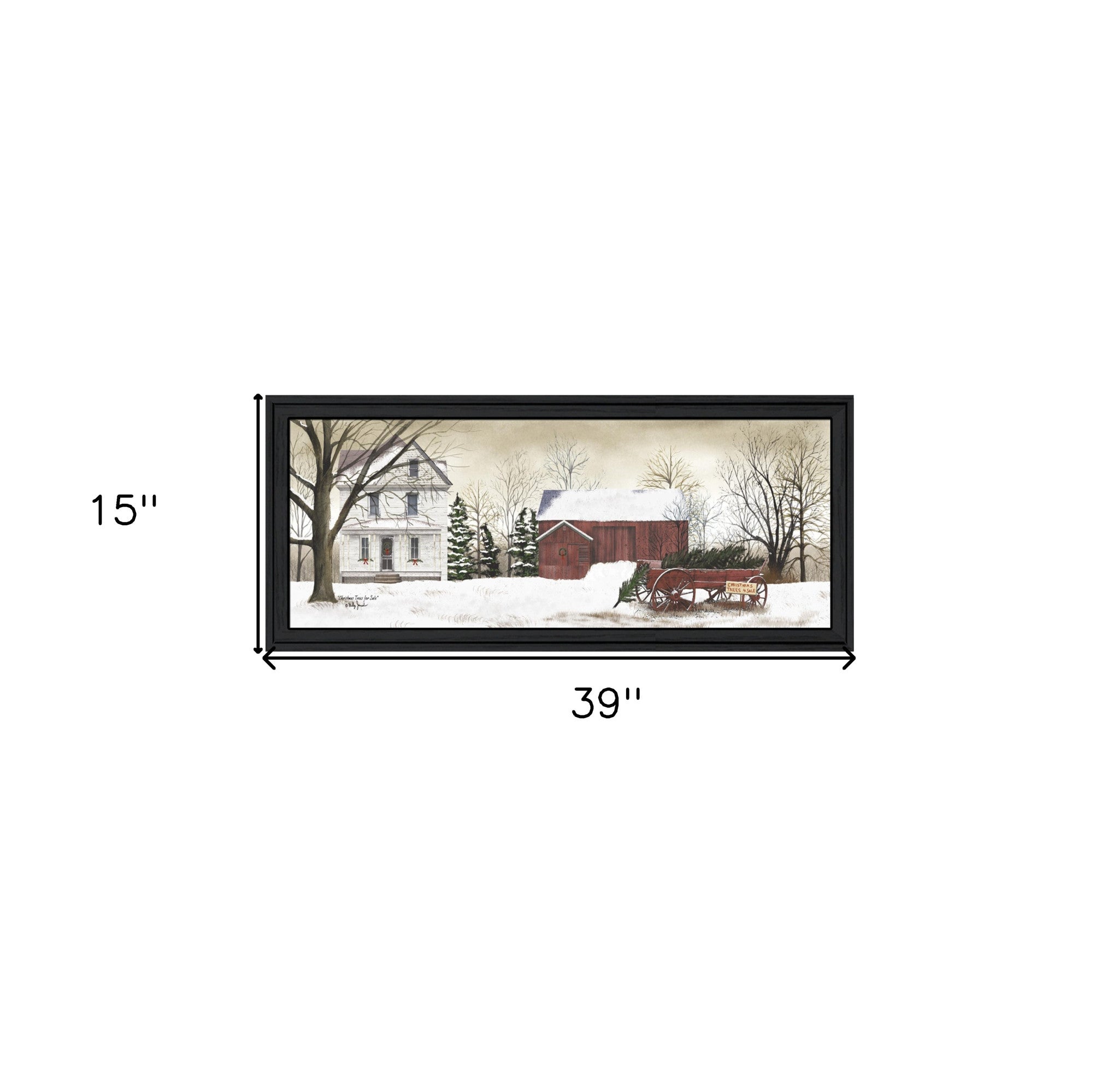 Christmas Trees For Sale 5 Black Framed Print Wall Art