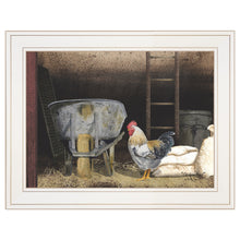 Chicken Feed 1 White Framed Print Wall Art