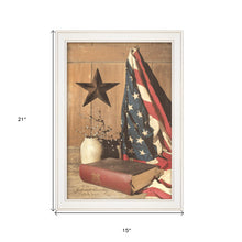 God And Country 4 White Framed Print Wall Art